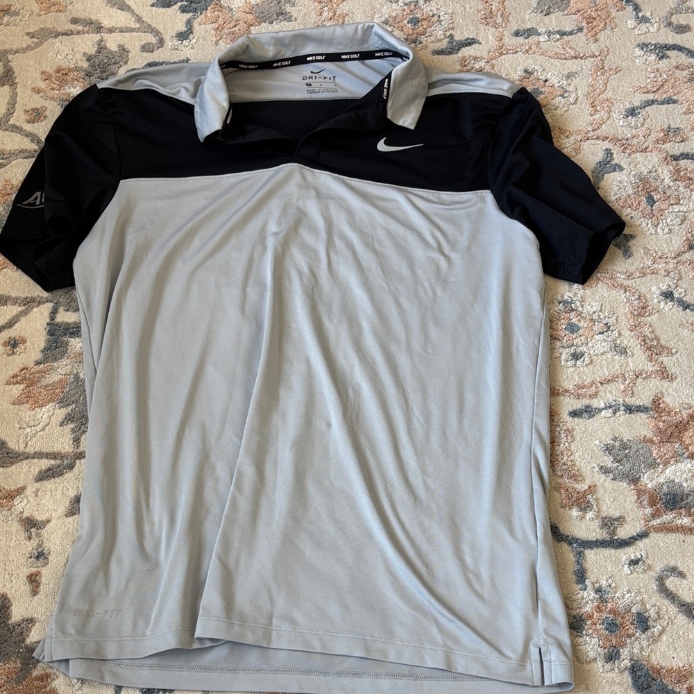 Nike Two-Tone Black and Gray Polo